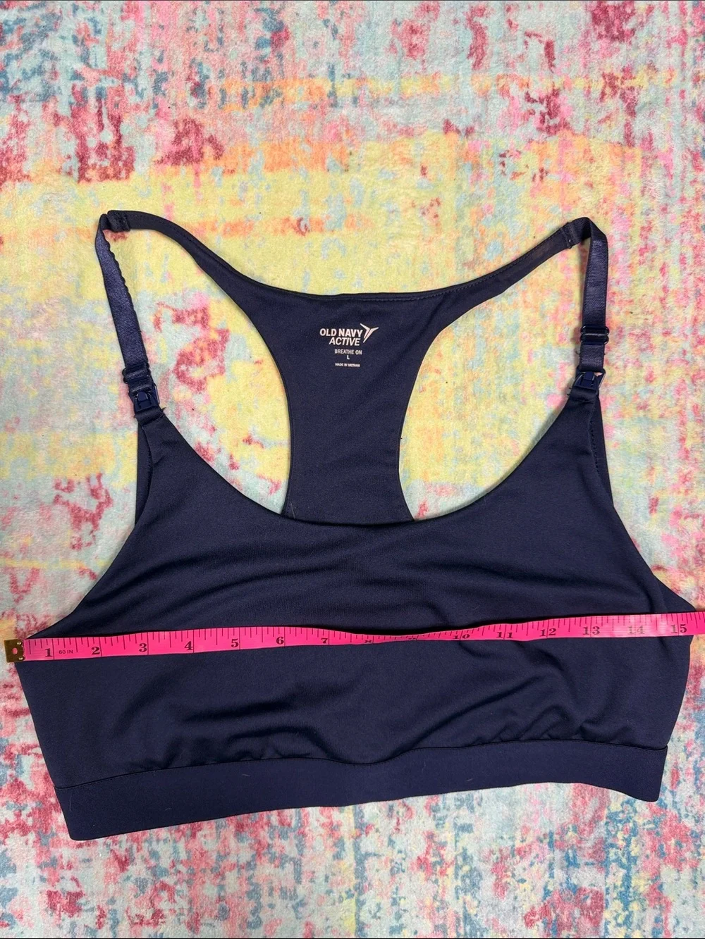 Old Navy Active Women's Navy Adjustable Racerback Sports Bra